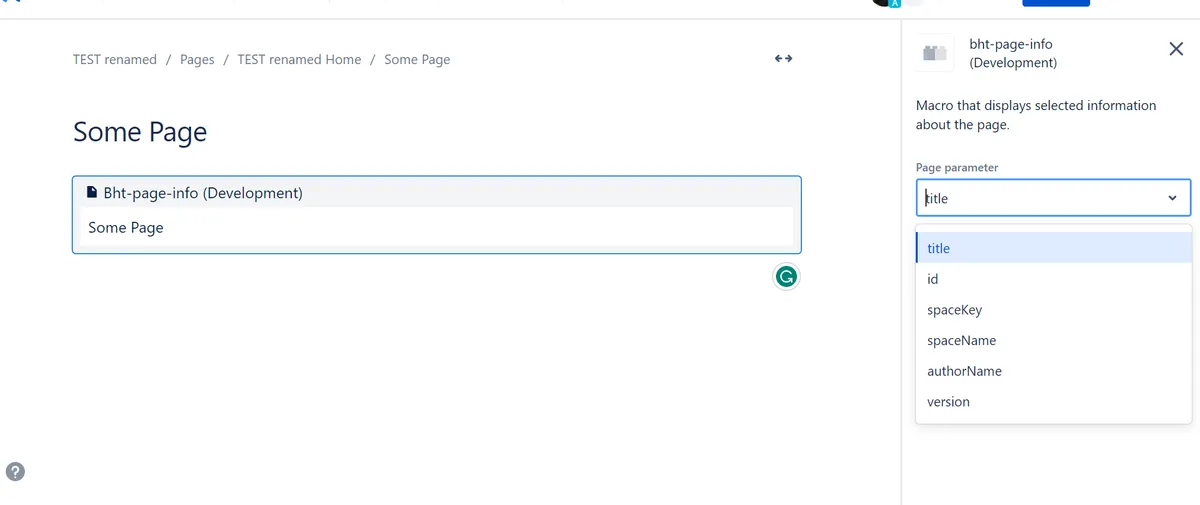 Information About Page — screenshot from the Atlassian Marketplace listing