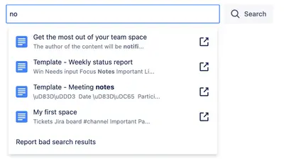 Instant Search for Confluence for Atlassian — screenshot