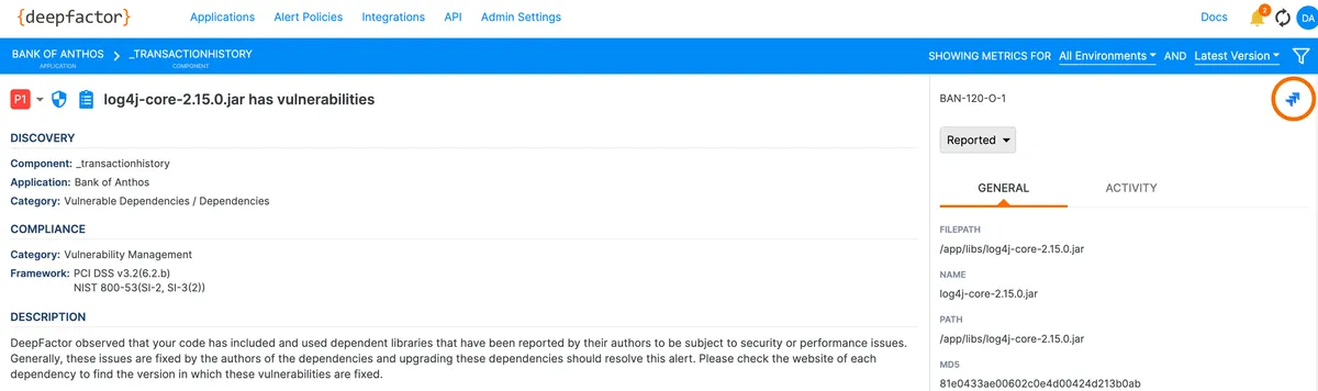 Integrate Deepfactor Developer Security with Jira Cloud — screenshot from the Atlassian Marketplace listing