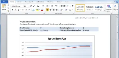 Intelligent Reports - Customizable Reporting for Jira for Atlassian — screenshot