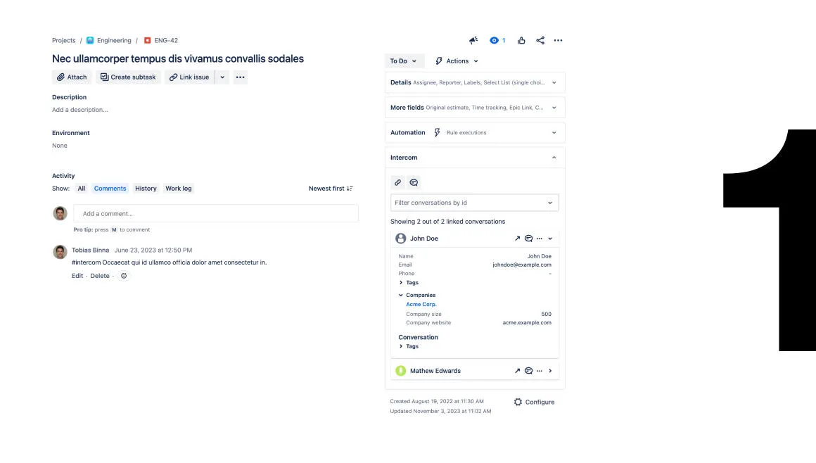 Intercom for Jira — screenshot from the Atlassian Marketplace listing