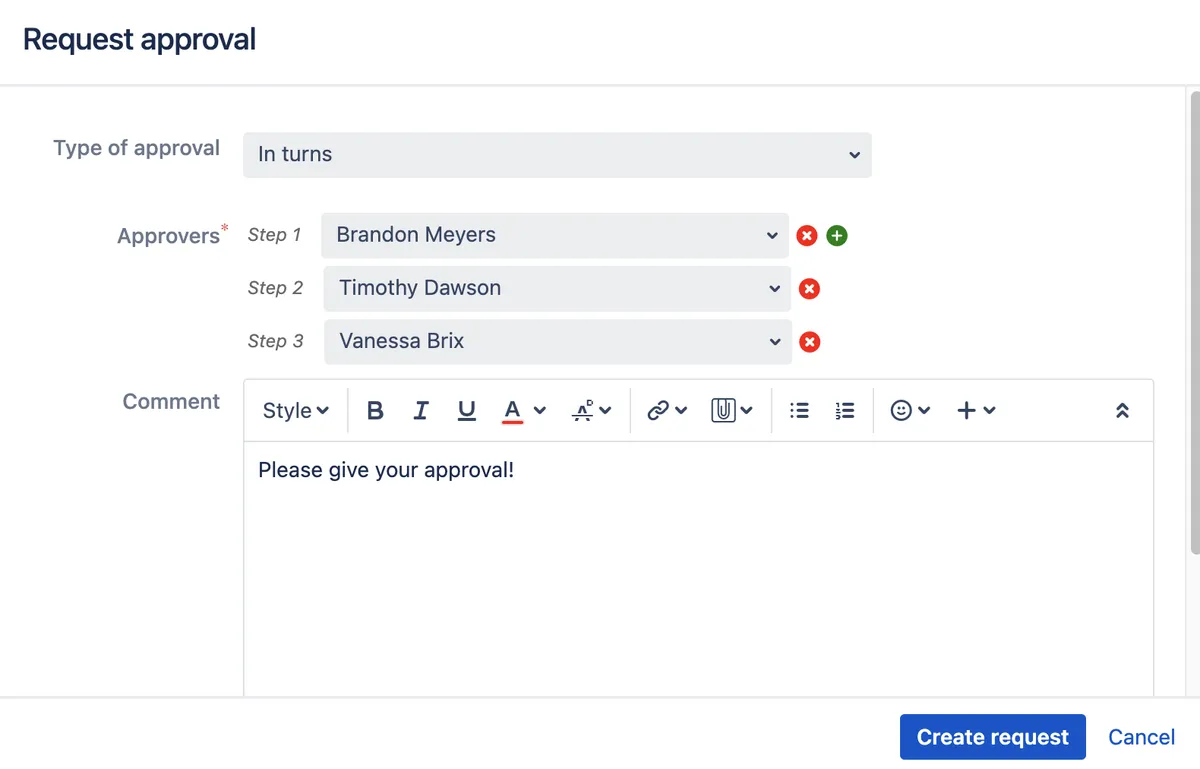 Issue Approval — screenshot from the Atlassian Marketplace listing