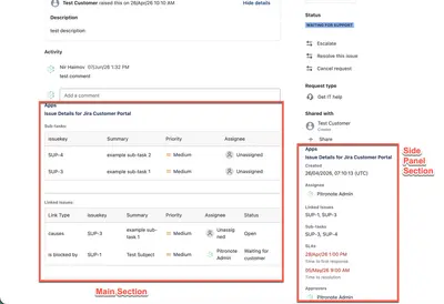 Issue Details for Jira Customer Portal for Atlassian — screenshot