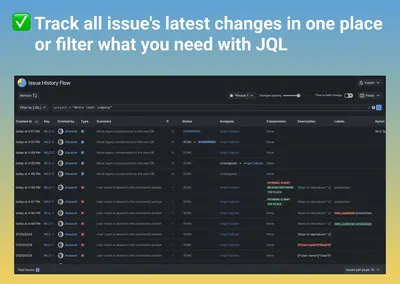 Issue History Flow for Jira for Atlassian — screenshot