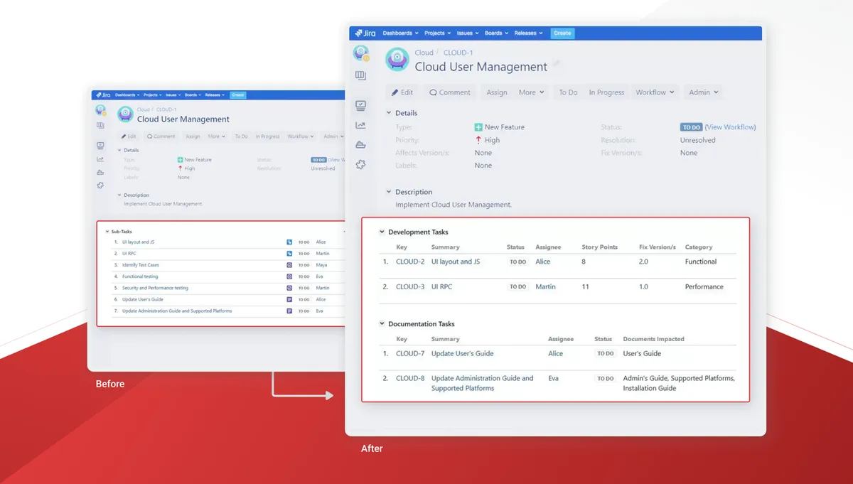 Issue Matrix for Jira — screenshot from the Atlassian Marketplace listing
