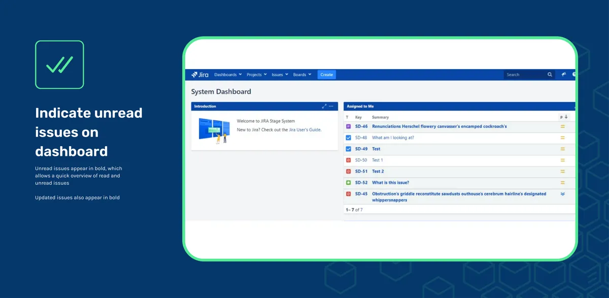 Issue Read Status — screenshot from the Atlassian Marketplace listing