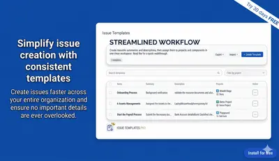Issue Templates for Atlassian — screenshot
