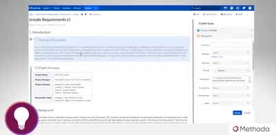 JCreate - Requirements Management in Confluence and Jira for Atlassian — screenshot