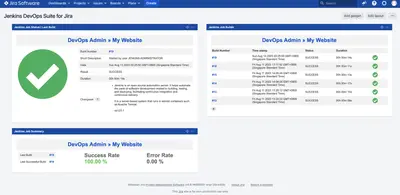 Jenkins DevOps Suite for Jira for Atlassian — screenshot