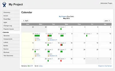 Jira Calendar Plugin for Atlassian — screenshot