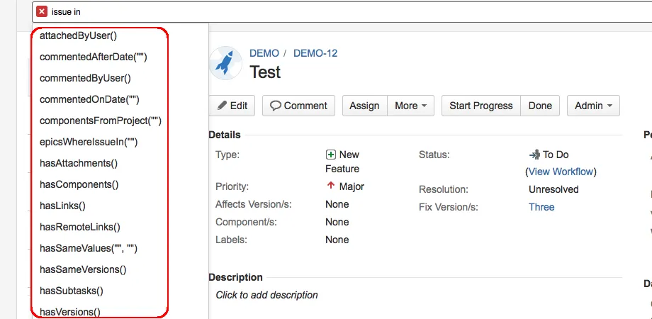 JQL Tricks for Jira — screenshot from the Atlassian Marketplace listing