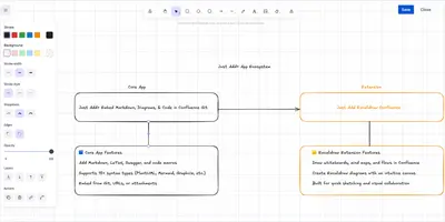 Just Add+ Excalidraw: Create & Embed Diagrams in Confluence for Atlassian — screenshot