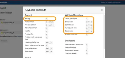 Keyboard Shortcuts for Bitbucket for Atlassian — screenshot