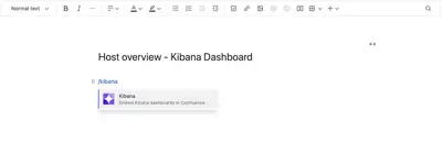 Kibana Cloud for Confluence for Atlassian — screenshot