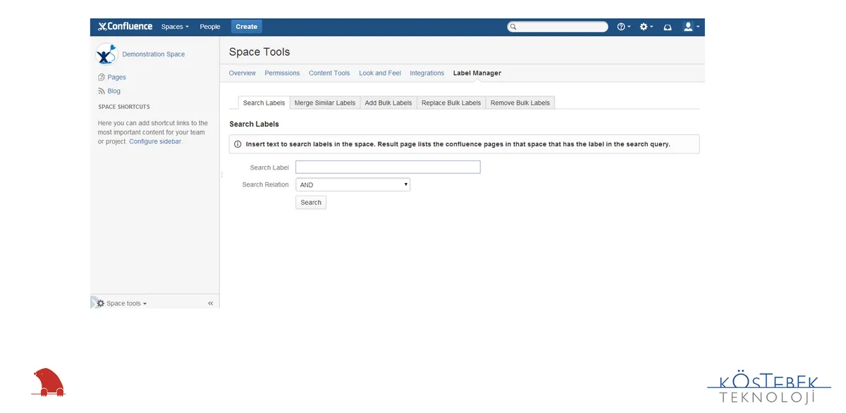 Label Manager for Confluence — screenshot from the Atlassian Marketplace listing
