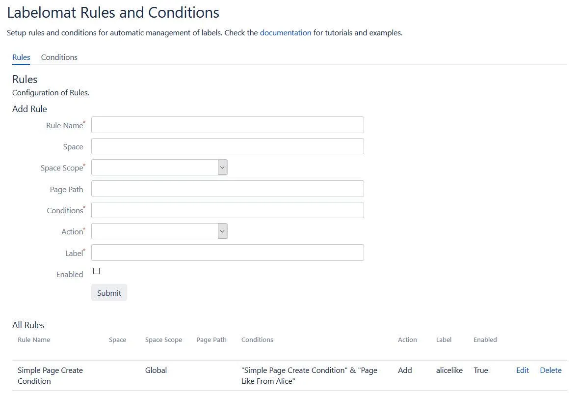 Labelomat — screenshot from the Atlassian Marketplace listing