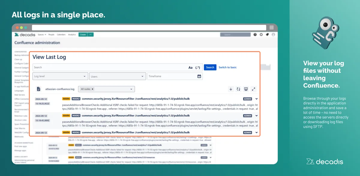 Last Log for Confluence — screenshot from the Atlassian Marketplace listing