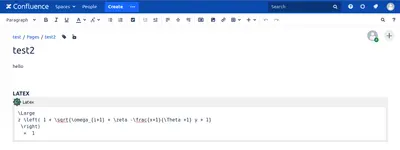 LaTeX and MathJax for Atlassian — screenshot