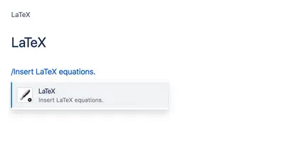 LaTeX for Confluence for Atlassian — screenshot