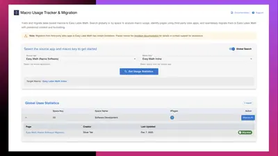 LaTeX Macro Migrator for Atlassian — screenshot
