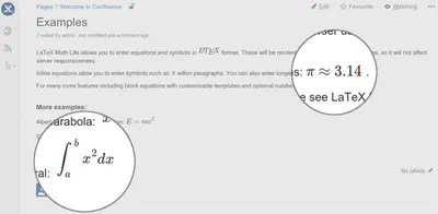 LaTeX Math Lite for Atlassian — screenshot