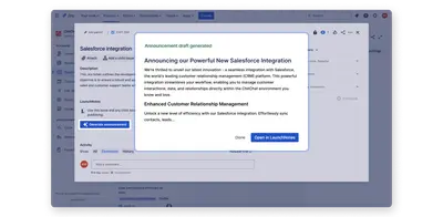 LaunchNotes for Atlassian — screenshot
