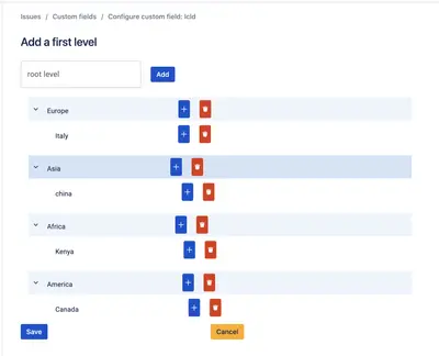 Limitless Cascading Level Dropdown for Atlassian — screenshot