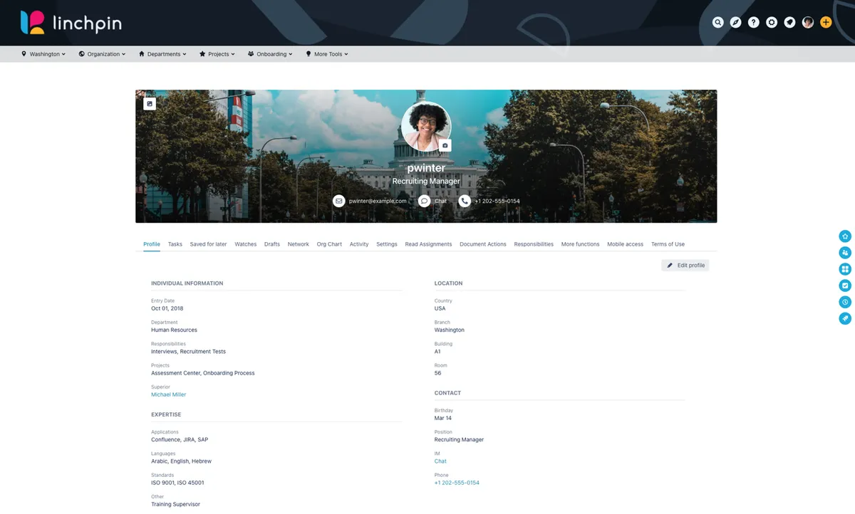 Linchpin User Profiles — screenshot from the Atlassian Marketplace listing