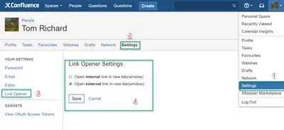 Link Opener for Confluence for Atlassian — screenshot