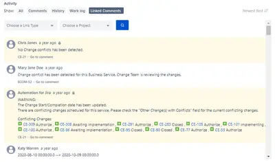 Linked Comments for Jira Cloud for Atlassian — screenshot