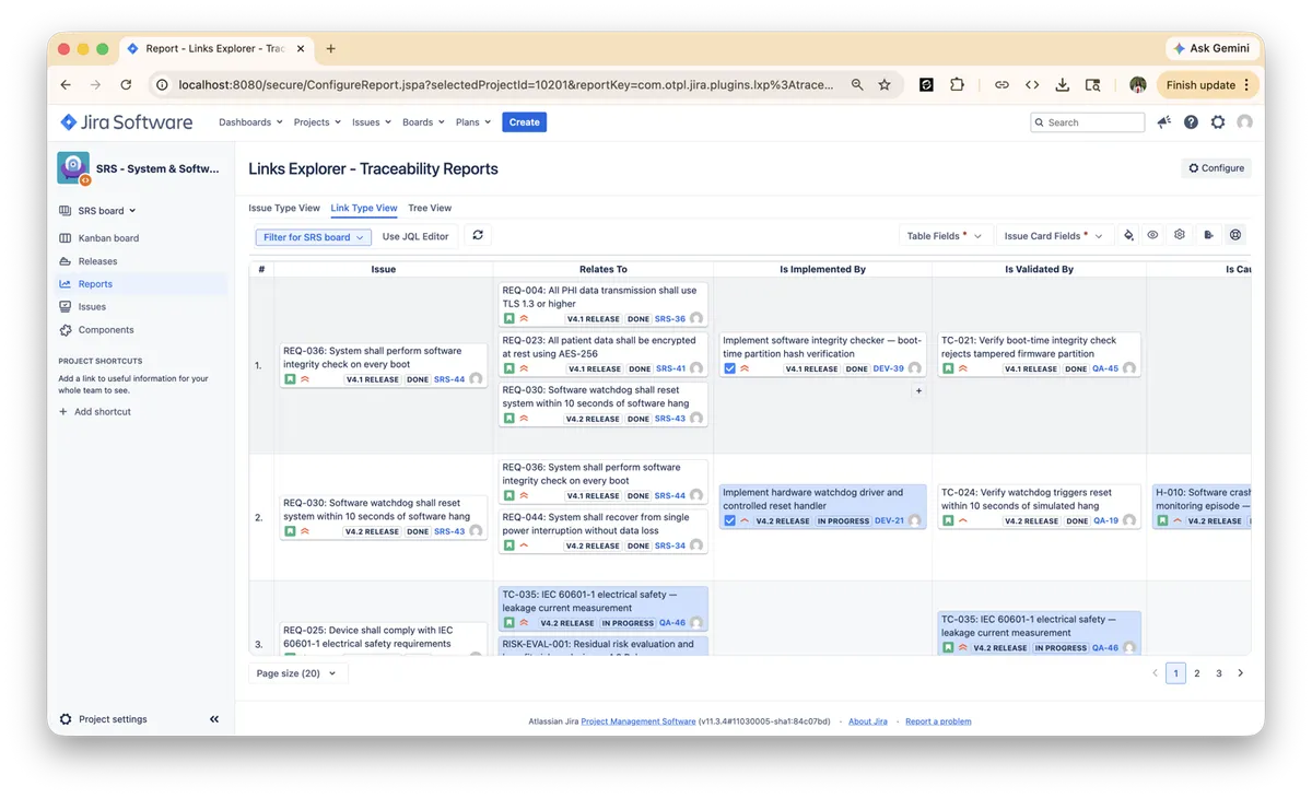 Links Explorer Traceability & Hierarchy — screenshot from the Atlassian Marketplace listing
