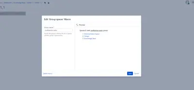 List Spaces with Permissions Group for Atlassian — screenshot