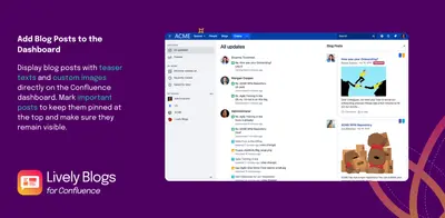 Lively Blogs - Dynamic News and Feeds for Confluence for Atlassian — screenshot