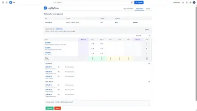 LogMyTime for Jira for Atlassian — screenshot