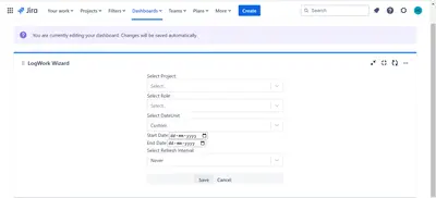 LogWork Wizard for Atlassian — screenshot