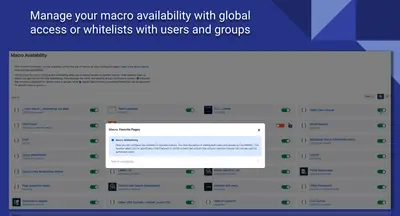 Macro Security Manager for Confluence (Compliance) for Atlassian — screenshot