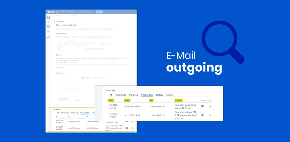 Mail History — screenshot from the Atlassian Marketplace listing