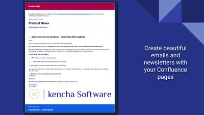 Mail Page Scheduler & E-Mail Newsletter for Confluence for Atlassian — screenshot
