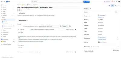 Mailbox for Jira for Atlassian — screenshot