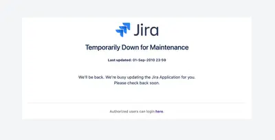 Maintenance for Jira for Atlassian — screenshot