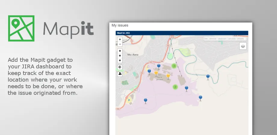 Mapit for Jira — screenshot from the Atlassian Marketplace listing