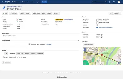 Maps Cloud for Atlassian — screenshot