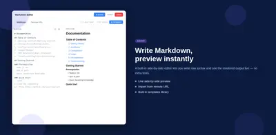 Markdown Exporter & Editor for Confluence for Atlassian — screenshot