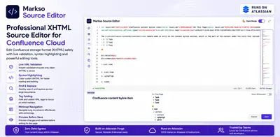 Markdown | Source Editor | Markdown Exporter (FREE) for Atlassian — screenshot
