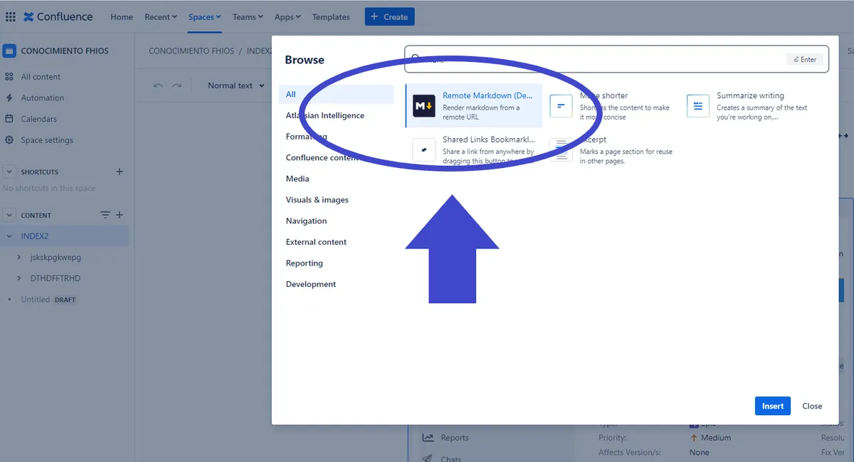 Marked — screenshot from the Atlassian Marketplace listing