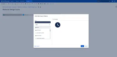 Material Design Icons for Confluence for Atlassian — screenshot