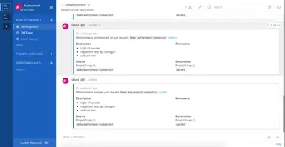 Mattermost Connector for Bitbucket for Atlassian — screenshot