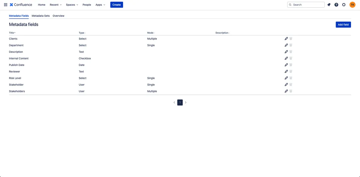 Metadata for Confluence Cloud — screenshot from the Atlassian Marketplace listing
