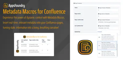 Metadata Macros for Confluence for Atlassian — screenshot