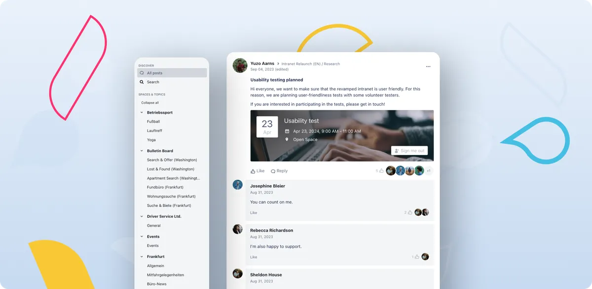 Microblogging for Confluence — screenshot from the Atlassian Marketplace listing